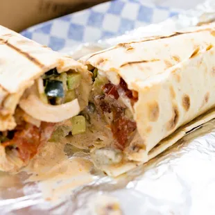 shrimp wrap (cut in half by me)