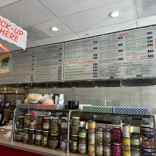 The menu is large and easy to read