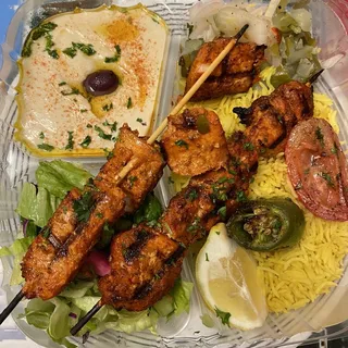 Chicken Kabab Rice Plate