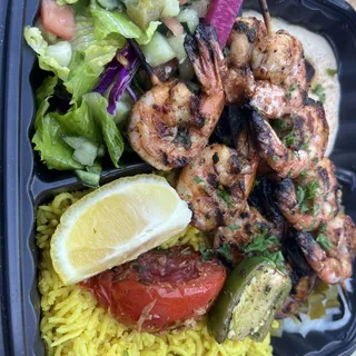 Shrimp Kabab Rice Plate