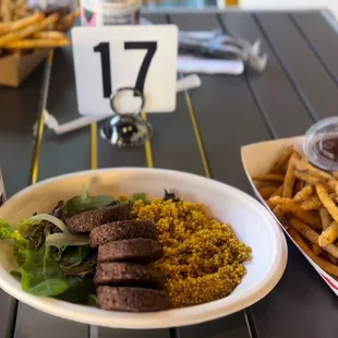 Got the falafel Bowl without the toppings bar.