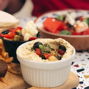 a plate of food on a table
