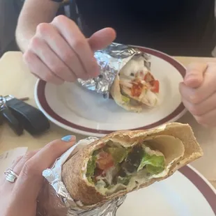chicken shawarma and chicken gyro