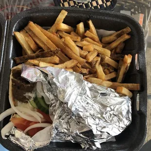 Gyro &amp; fries ($9.95)