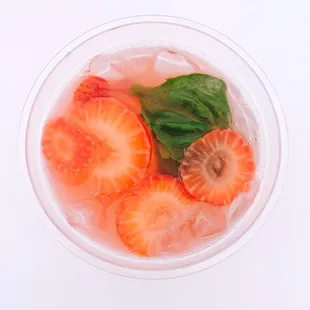 Strawberry basil lemonade