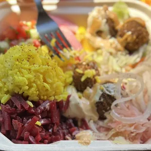 a close up of a plate of food