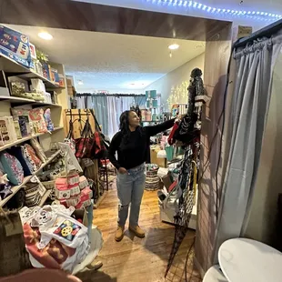 a woman in a store