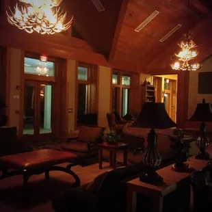 The great room and lobby: a great place to gather and watch the big game or unwind after a long day on the water.
