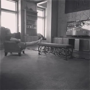 Relaxing and watching the World Cup post pool time. This place feels like home.