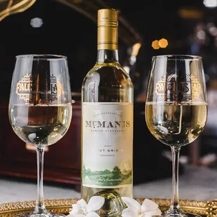Locally sourced McManis Pinot Grigio
