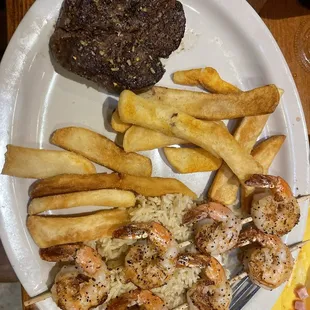 Turf and Surf with a trip to the salad bar