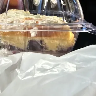 Side view of the blueberry lemon roll