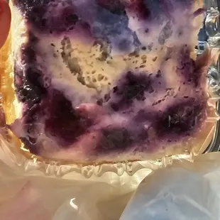 Bottom of the blueberry lemon cinnamon roll