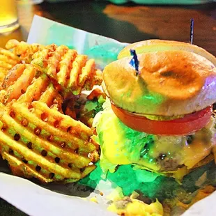 The Classic burger with Velveeta Cheese. real good burger and fries