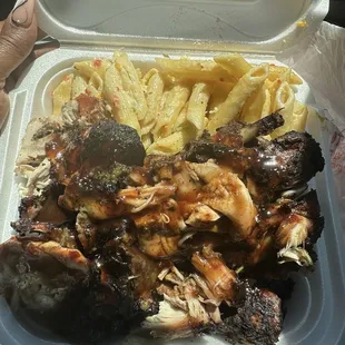 Jerk Chicken with Rasta pasta