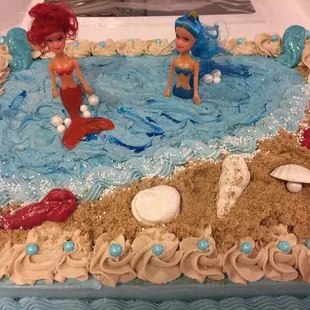 Mermaid Half Sheet Cake