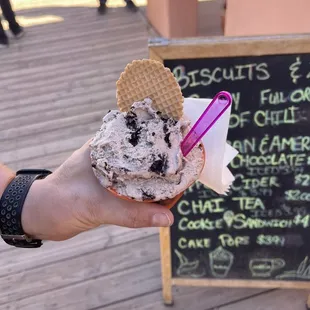 Cookies and cream gelato