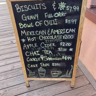 Additional menu items