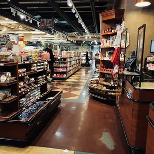 the inside of a grocery store