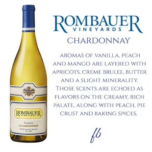 a bottle of rombauer chardonnay