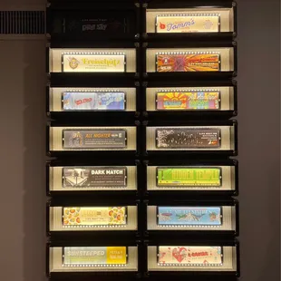 a display of different types of knives