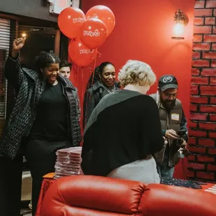 Yelpers getting ready for the Escape Room adventures