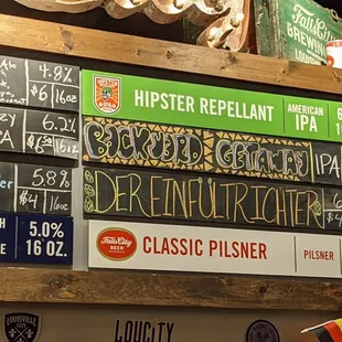 Oktoberfest beer menu