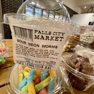 a bowl of gummy worms