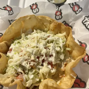 Taco salad from I love tacos in the back