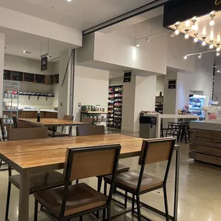 Unique shopping with specific areas in their own nooks labeled in front of each