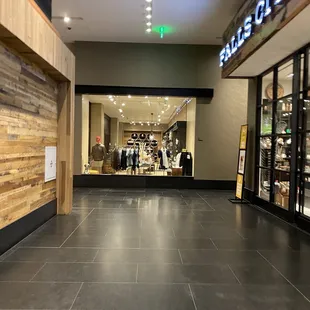 the entrance to the store