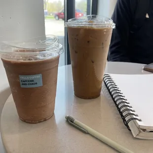 Crème brûlée latte &amp; Banana Choco Smoothie