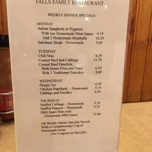 &quot;Specials&quot;