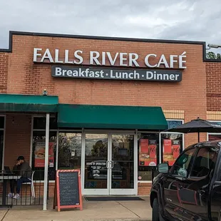 the front of the restaurant