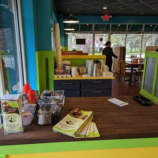 a view of the counter area