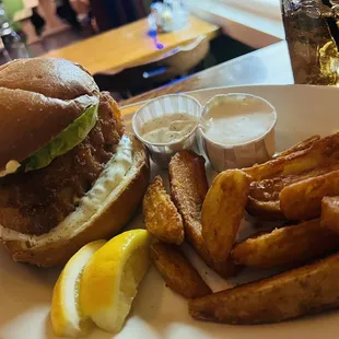 Fish sandwich and JoJos