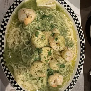 Shrimp w/ angel hair pasta