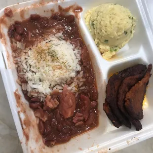 Red Beans with Hot Sausage to go