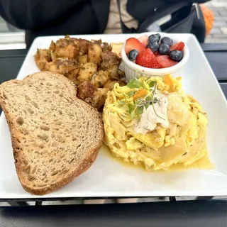 Soft Scramble With Pecorino Romano And Herbs