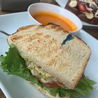 Cup of Soup and HALF Specialty Sandwich (450 cal.)