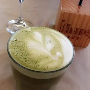 Muddy water: matcha and espresso