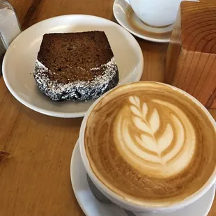 Honey lavender latte &amp; banana nut bread