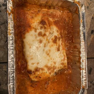 Lasagna was very tasty