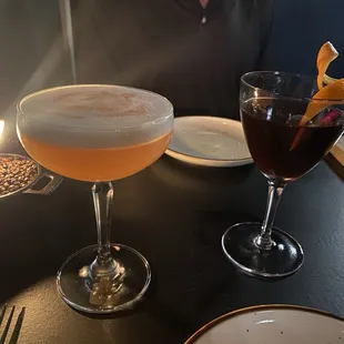 Amaretto Whiskey Sour and Beatnik Old Fashioned