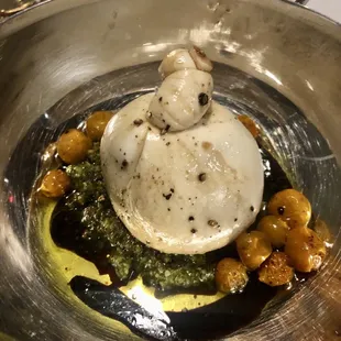 Goat cheese stuffed burrata