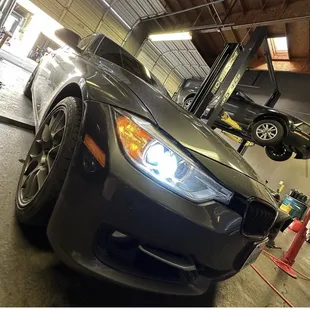 BMW in for routine maintenance