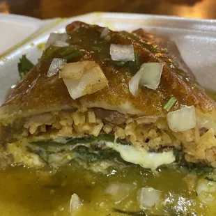 Wet Chile Relleno Burrito