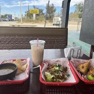 Tacos Pastor Tacos Birria Drinks Horchata