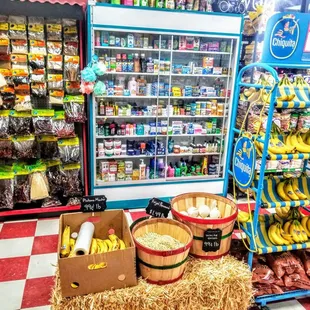 Cute display! I got my daily needs from here today! bomb grocery store!