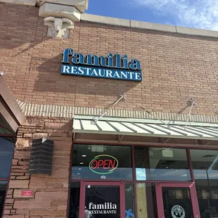 Outside of the restaurant!